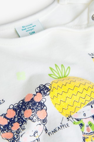 T-shirt  - Wit en multicolor