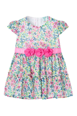 Jurk met Ruches  - Multicolor