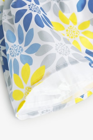Mouwloze Trapeziumjurk - Blauw en geel