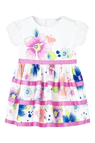 Jurk  - Wit en multicolor