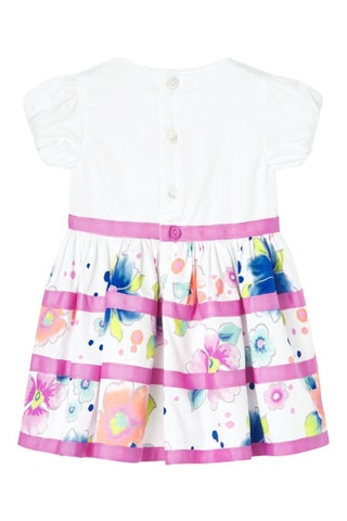 Jurk  - Wit en multicolor