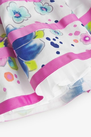 Jurk  - Wit en multicolor