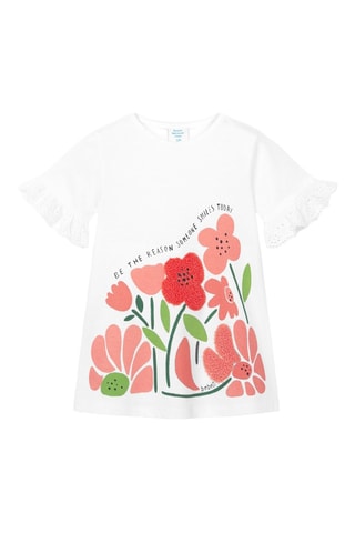 Trapeziumjurk  - Wit