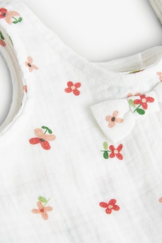 Mouwloze Top  - Wit en rood