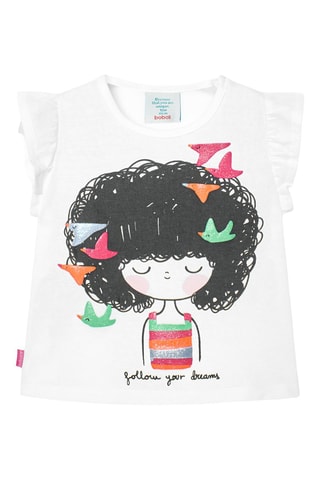 T-shirt  - Wit en multicolor