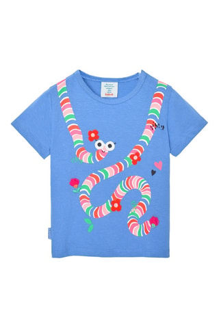 T-shirt - Blauw en multicolor