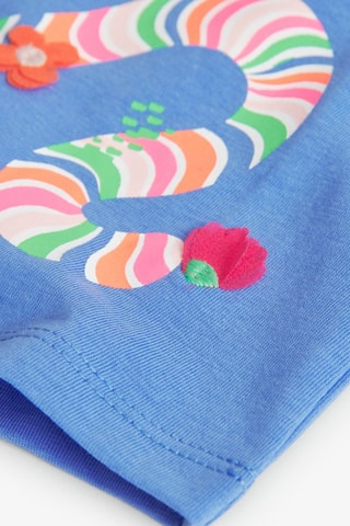 T-shirt - Blauw en multicolor