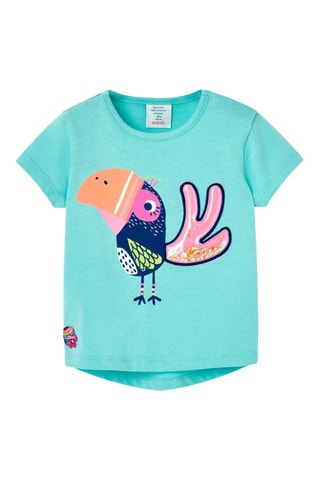 T-shirt  - Zeegroen