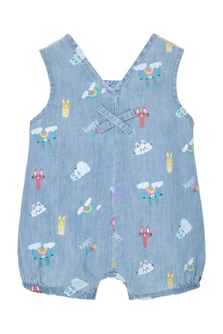Mouwloze Tuinbroek  - Blauw en multicolor