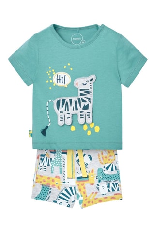 T-shirt en Short  - Wit en groen