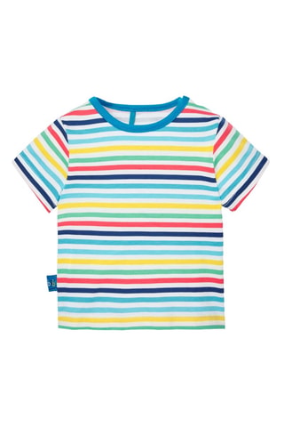 T-shirt en Tuinshort   - Wit en blauw
