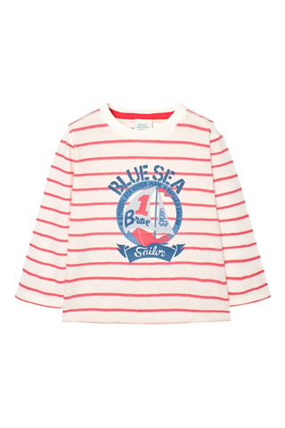 T-shirt  - Wit en rood