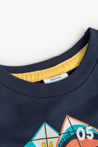 T-shirt  - Marineblauw