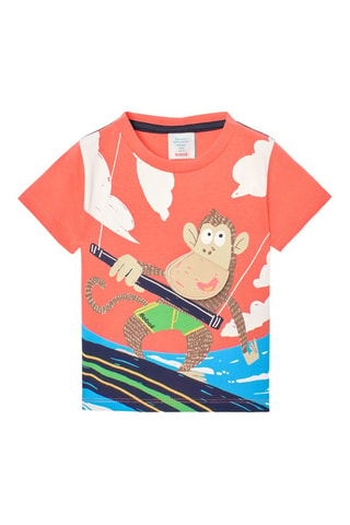 T-shirt  - Oranje en multicolor