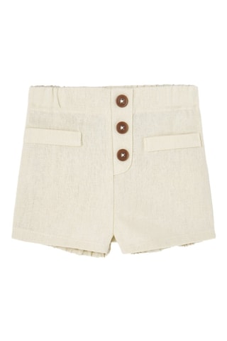 Linnen Blouse en Short  - Beige en groen