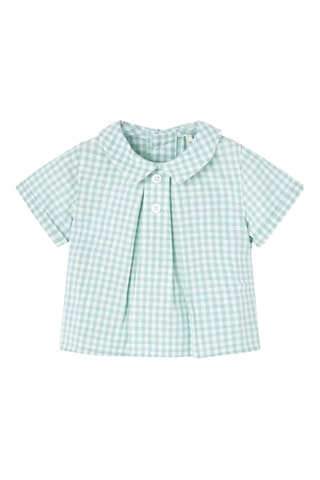 Linnen Blouse en Short  - Beige en groen
