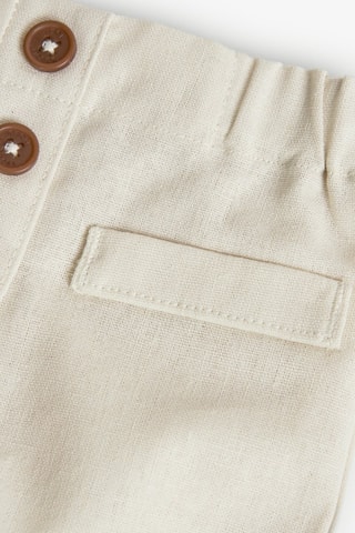 Linnen Blouse en Short  - Beige en groen