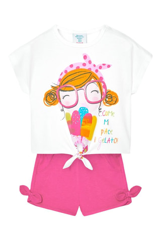 T-shirt en Short  - Wit