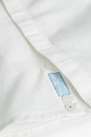 Linnen Overhemd en Vlinderdas  - Wit en blauw