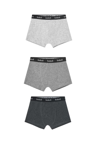 3 Boxers  - Gemêleerd grijs