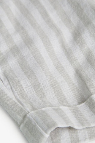 Linnen Bermuda - Wit en beige