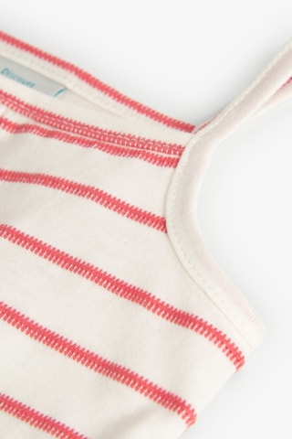Mouwloze Top  - Wit en roze