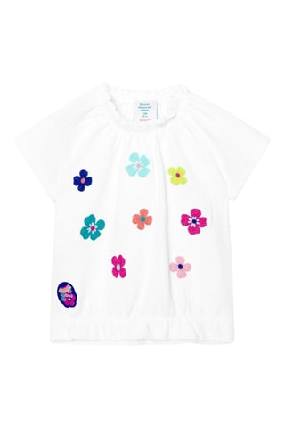 T-shirt  - Wit en multicolor