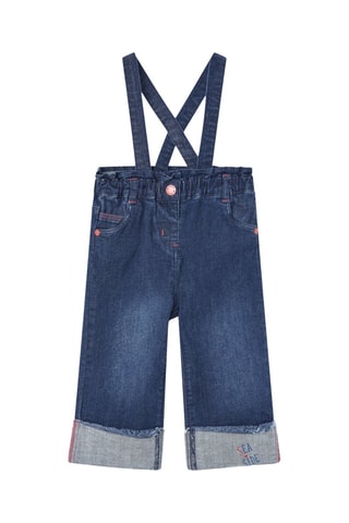 Spijker Tuinbroek - Blauw en grijs