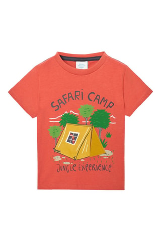 T-shirt - Oranje en multicolor