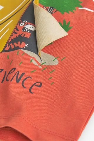 T-shirt - Oranje en multicolor