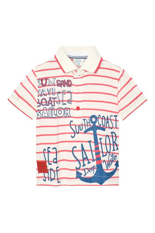 Polo  - Wit en rood