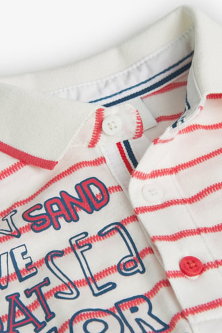 Polo  - Wit en rood