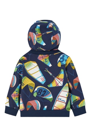 Sweater met Capuchon - Blauw en multicolor