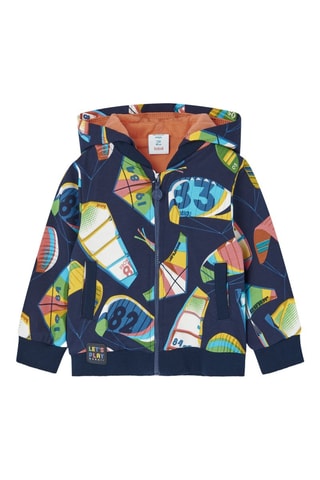Sweater met Capuchon - Blauw en multicolor