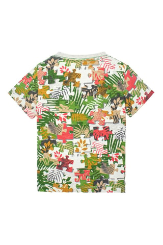 T-shirt  - Wit en multicolor