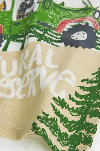 T-shirt  - Wit en multicolor