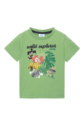T-shirt  - Groen en multicolor