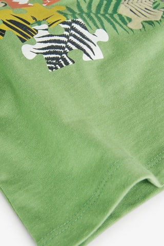 T-shirt  - Groen en multicolor
