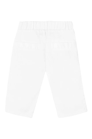 Linnen Blouse en Broek - Wit en blauw