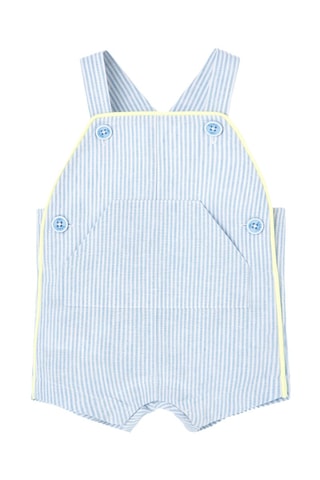 Rompertje en Tuinshort - Wit en blauw