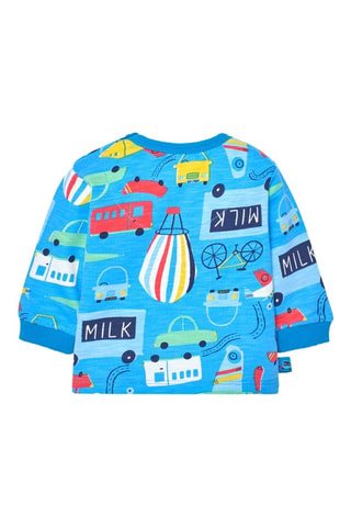 Sweater - Blauw en multicolor