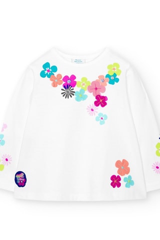 T-shirt  - Wit en multicolor