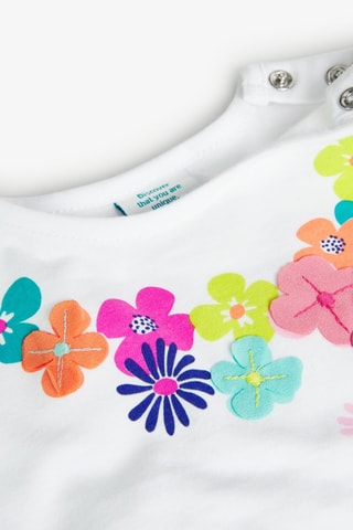 T-shirt  - Wit en multicolor
