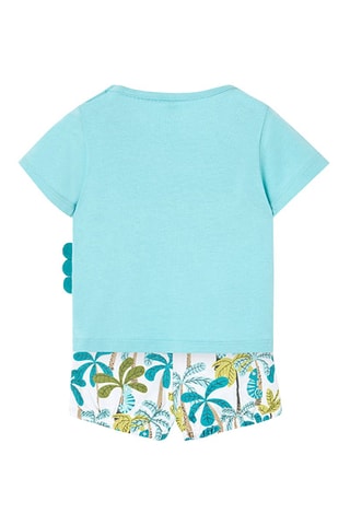 T-shirt en Short  - Lichtblauw en wit