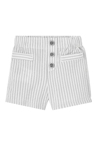 Polo Trompe-l'oeil en Short - Wit en grijs