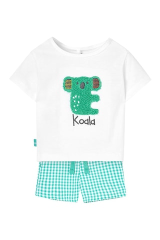T-shirt en Short - Wit en groen