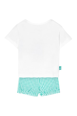 T-shirt en Short - Wit en groen