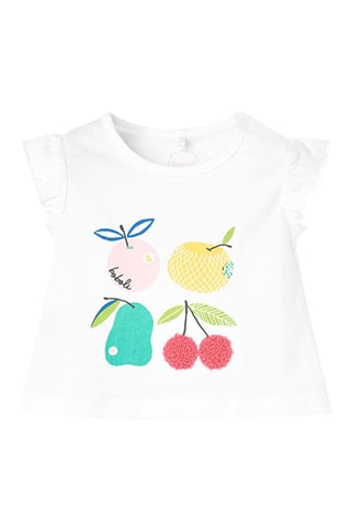 T-shirt en Bloomer  - Wit en roze