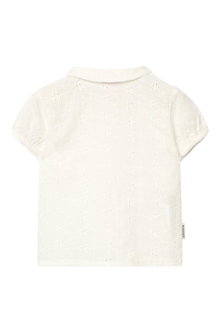Blouse met Engelse borduursels  - Wit