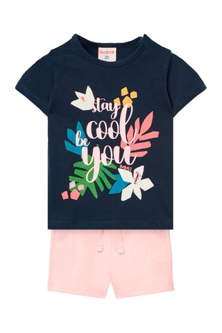 T-shirt en Short - Marineblauw